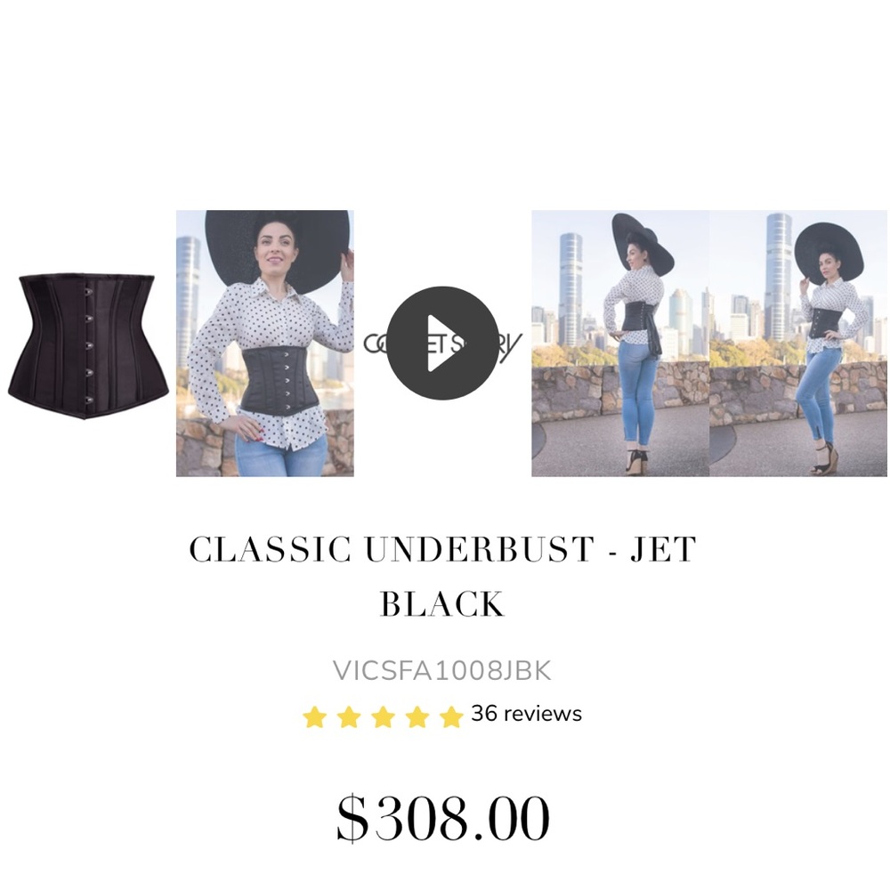 Classic under bust corset. BRAND NEW!
